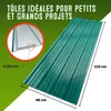 GARDEBRUK® 28x Tôles de bardage 110x46cm 14m² galvanisé Voir les images du produit 4