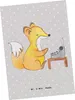 Mr. & Mrs. Panda Postkarte Online Redakteur Herz - Grau Produktbild-Vorschau 1