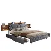UnboxG Polsterbett 160x200cm, Doppelbett mit USB/Type-C und Produktbild-Vorschau 12