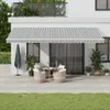 Markise Manuell Anthrazit & Weiß 600x300 cm Produktbild-Vorschau 2