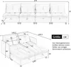 Merax Modulares 4-Sitzer Sofa mit Stauraum, Chenille Produktbild-Vorschau 14