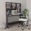 vidaXL Biurko z półkami szare 110x45x157 cm materiał Podgląd zdjęcia produktu 2