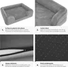 Panier pour chien orthopédique Kimba avec bordure haute - L Voir les images du produit 5