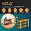 Casaria® 2en1 Meuble à chaussures avec Banc en bois Voir les images du produit 5