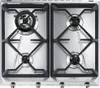 A top-down view of a four-burner gas stovetop. Produktbild-Vorschau