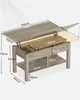 A diagram of a coffee table with dimensions indicated by lines and text. Voir les images du produit