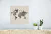 MuchoWow® Poster Weltkarte - Holz - Grau 30x30 cm - Produktbild-Vorschau 5