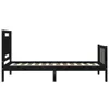 The Living Store Massivholzbett mit Kopfteil Schwarz Produktbild-Vorschau 6