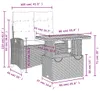 vidaXL 2-tlg. Garten-Essgruppe mit Kissen Schwarz Poly Produktbild-Vorschau 8