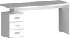 Dmora Schreibtisch Abisse 160x60x75h cm Hochglanz Weiß, Produktbild-Vorschau 5