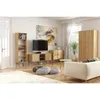 NATURA Armoire 87cm 5 Étagères Chêne Craft Doré Boho Pieds Voir les images du produit 3