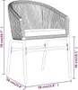 vidaXL 9-tlg. Garten-Essgruppe Schwarz Produktbild-Vorschau 8