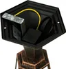 Close-up view of the internal wiring and components of an outdoor light fixture. Produktbild-Vorschau