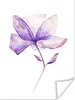 MuchoWow® Poster Blumen - Aquarell - Lila 30x40 cm - Produktbild-Vorschau 1