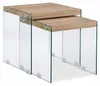Relaxdays Satztisch 2er Set, massive Tischplatte, edle Glas Produktbild-Vorschau 10