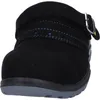 A black shoe is shown from the front on a white background. Produktbild-Vorschau