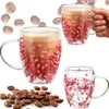 Bicchiere termico con doppio fondo 300 ml con fiori, tazza Anteprima dell’immagine prodotto 1