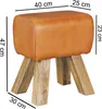 WOHNLING Design Turnbock Sitzhocker Braun 40 x 30 x 47 cm Produktbild-Vorschau 7