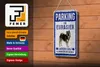 Blechschild Spruch 12x18cm parking for Eurasier Hund Produktbild-Vorschau 3