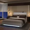 Čalouněná postel UnboxG 160x200cm s funkcí nabíjení Náhled obrázku produktu 1