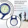 A collage of images showing a blue nurse watch, its features, and two people hiking. Produktbild-Vorschau
