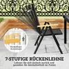 Outsunny Sitzgruppe klappbar 7tlg. Balkonset 1 Tisch+6 Produktbild-Vorschau 4