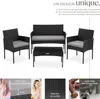 Salon de jardin en résine tressée PALESE - noir Voir les images du produit 3