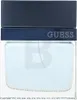 A close-up shot of a Guess Seductive Homme Blue eau de Toilette bottle. Voir les images du produit