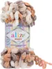 A spool of Alize Puffy Color yarn with loops of yarn around the top and bottom. Anteprima dell’immagine prodotto