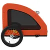 vidaXL Przyczepka rowerowa dla psa pomarańczowa tkanina Podgląd zdjęcia produktu 6