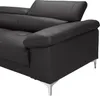 Ledersofa 3-Sitzer - Anthrazit - SOLANGE Produktbild-Vorschau 8