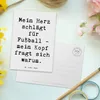 Mr. & Mrs. Panda Postkarte Spruch Fußball Liebe - Weiß - Produktbild-Vorschau 3
