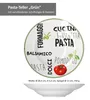 zestaw 2 talerzy do makaronu z dekorem zielono-czerwonym Podgląd zdjęcia produktu 3