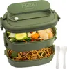 Lunchbox 2 Etagen - 1550ml Brotdose für Erwachsene - Lunch Produktbild-Vorschau 1