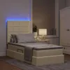 Bett mit Stauraum und LED mit LED Creme 90 x 190 cm Produktbild-Vorschau 5