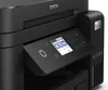 Close-up of the control panel and ink tank area of a black Epson EcoTank L6270 multifunction printer. Podgląd zdjęcia produktu