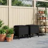 vidaXL Tabourets de jardin, lot de 2, noir, 38 x 38 x 45 Voir les images du produit 2