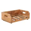 A wooden wine rack with four slots for bottles, shown from a slightly elevated side angle against a white background. Produktbild-Vorschau