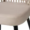home24 Esszimmerstuhl 2er-Set - Samt / Stahl - Beige / Produktbild-Vorschau 10