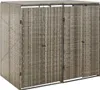 vidaXL Mülltonnenbox für 2 Tonnen Grau 140x80x117 cm Poly Produktbild-Vorschau 7