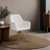 Homestyle4u Polsterstuhl drehbar 4er Set Stühle Bouclé Produktbild-Vorschau 12