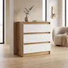 Commode moderne à 3 tiroirs | Meuble d'appoint blanc | Voir les images du produit 5