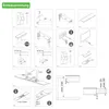 Tischsteckdose / Schreibtischsteckdose / Einbausteckdose / 2-fach / 1x USB A / 1x USB C / 1x HDMI / 1x RJ 45 Ethernet LAN / 1,5m Kabel Anteprima dell’immagine prodotto
