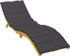 vidaXL Sonnenliegen-Auflage Schwarz 200x70x3 cm Produktbild-Vorschau 1