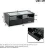 Tavolino Merax con LED e piano in vetro, tavolino da Anteprima dell’immagine prodotto 8