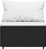 vidaXL 4-tlg. Garten-Lounge-Set mit Kissen Schwarz Poly Produktbild-Vorschau 6