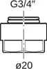 GEBERIT FlowFit Verschraubung Messing 3/4" x 20 mm Produktbild-Vorschau 4