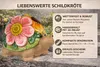 Gartenfigur Schildkröte Dekofigur 18 cm  Blumen-Relief Produktbild-Vorschau 3
