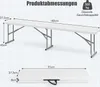 COSTWAY Bierbank klappbar 182x27,5x43cm, Klappbank Produktbild-Vorschau 3