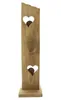 Dekosäule Willkommen Holz 80cm 2 Metall-Herzen Produktbild-Vorschau 3